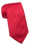Tommy Hilfiger Herringbone Solid Stripe Tie In Red