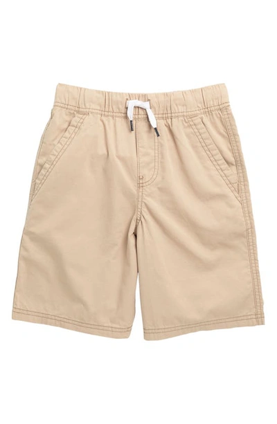 Tommy Hilfiger Kids' Tommy Cotton Pull-on Shorts In Light Khaki