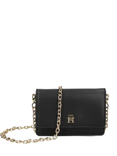 Tommy Hilfiger Logo Chain Wallet In Black