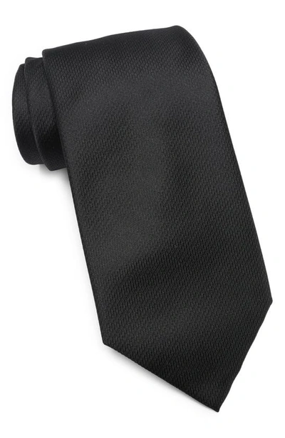 Tommy Hilfiger Micro Texture Solid Tie In Black