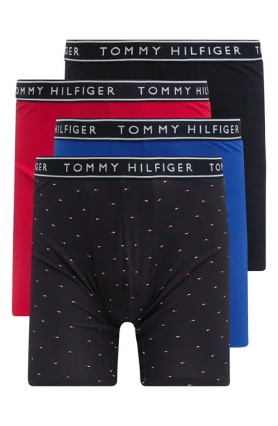 Tommy Hilfiger Pack Of Four Boxer Briefs In Midnight Blue