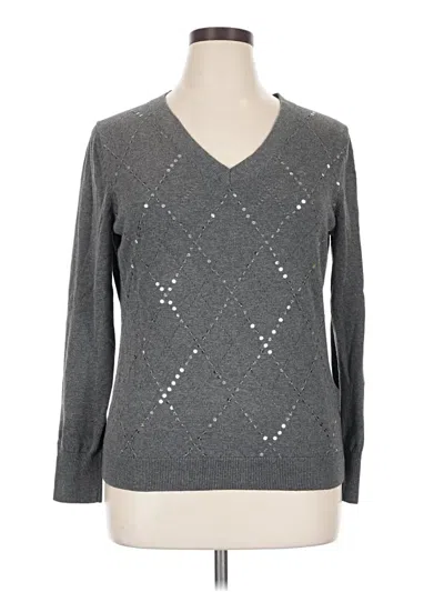Pre-owned Tommy Hilfiger Pullover Sweater In Gray