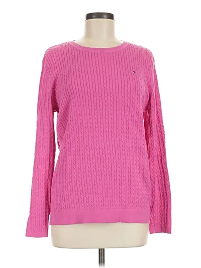 Pre-owned Tommy Hilfiger Pullover Sweater In Pink