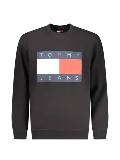 Tommy Jeans Logo-print Sweatshirt In Black