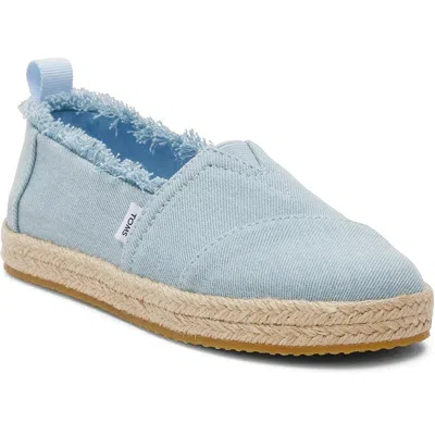 Toms Kids' Alpargata 10020625 Blue Denim Espadrille Casual Shoes Ver1126