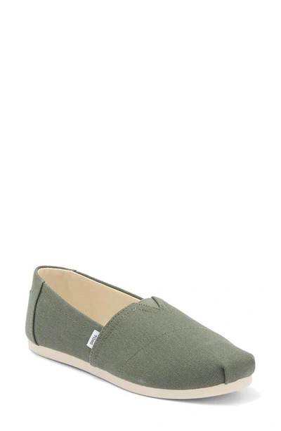 Toms Navy Canvas Belmont Slip-on Sneaker In Green