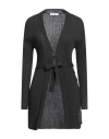 Tonet Woman Cardigan Lead Size 10 Virgin Wool In Grey