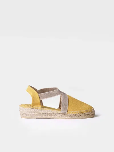 Toni Pons Vegan Flat Women's Espadrille In Cotton Fabric | Verdi-v In Yellow