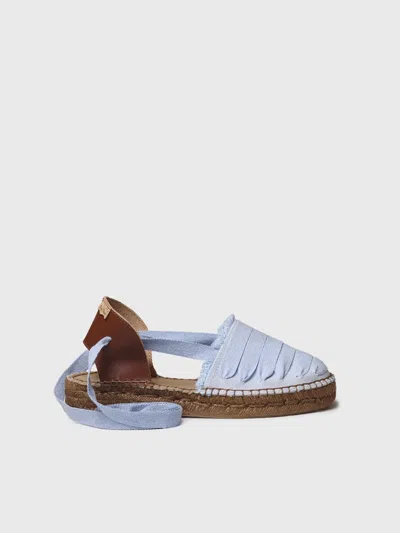 Toni Pons Women's Flat Espadrille With Ribbons | Gavet-dh In Blue