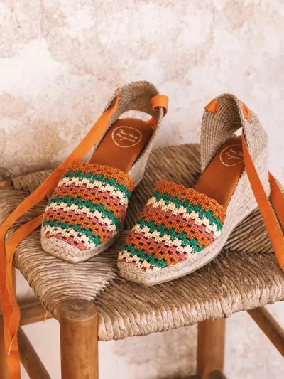 Toni Pons Women's Wedge Espadrille In Multicolour Crochet - Georgina