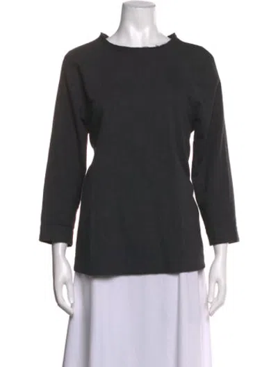 Pre-owned Toogood Crew Neck Three-quarter Sleeve Top In Grey