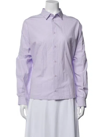 Pre-owned Toogood Long Sleeve Button-up Top In Purple