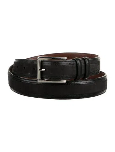 Pre-owned Torino Calfskin Waist Belt In Black