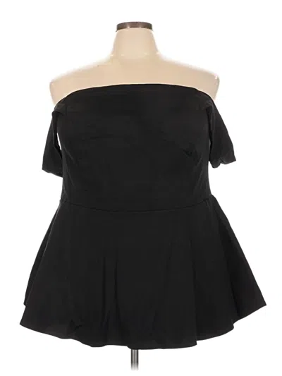 Torrid Sleeveless Top Black Strapless Neckline Tops