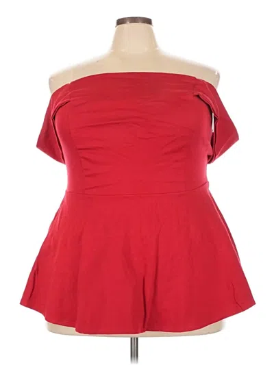 Torrid Sleeveless Top Red Strapless Neckline Tops