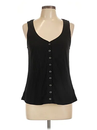 Pre-owned Torrid Tank Top Black Plunge Neckline Tops
