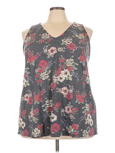 Pre-owned Torrid Tank Top Gray Halter Neckline Tops