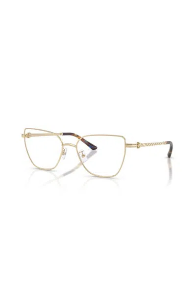 Tory Burch 54mm Cat Eye Optical Glasses In Gold