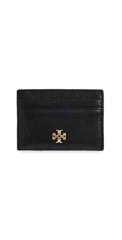 Tory Burch Charlie Quilted Card Case Black
