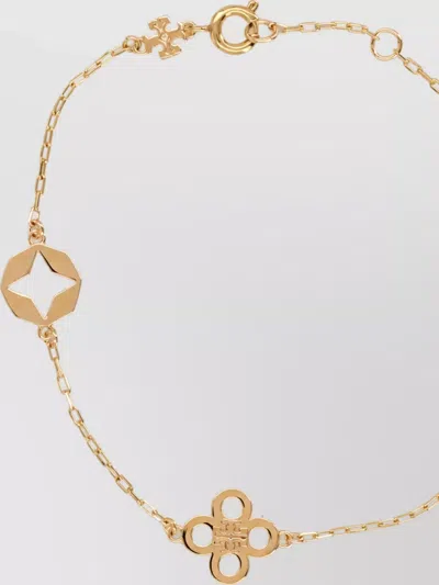 Tory Burch Cubic Zirconia Bracelet In Gold