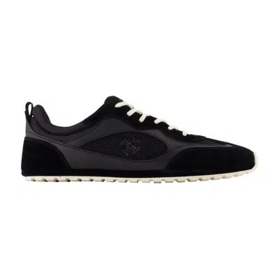 Tory Burch Field Mesh And Leather Sneakers In Black
