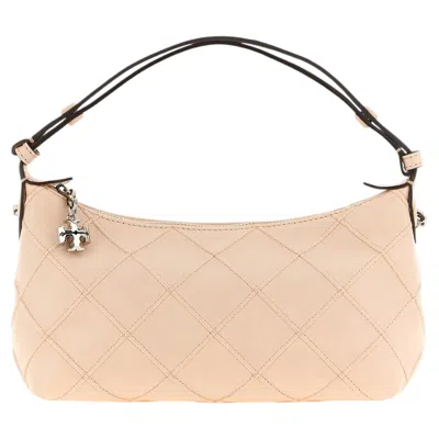 Pre-owned Tory Burch Fleming Shoulder Bag � Beige In Brown