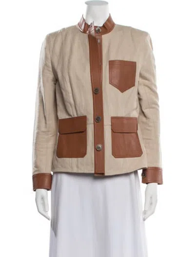Pre-owned Tory Burch Jacket In Neutrals