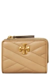 Tory Burch Kira Chevron Quilted Leather Bifold Wallet In Desert Dune