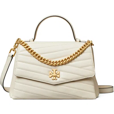 Tory Burch Kira Chevron Quilted Leather Top Handle Satchel In New Cream