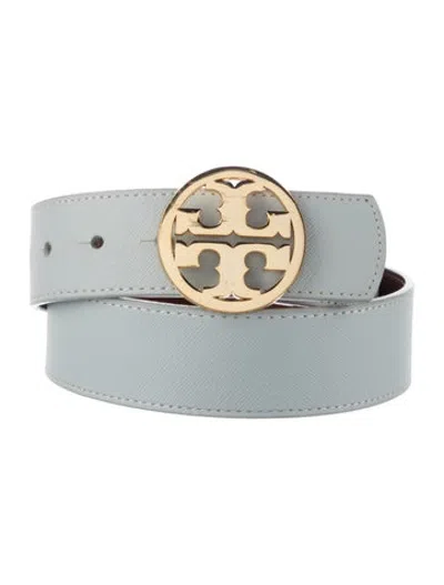 Pre-owned Tory Burch Leather Waist Belt In Blue