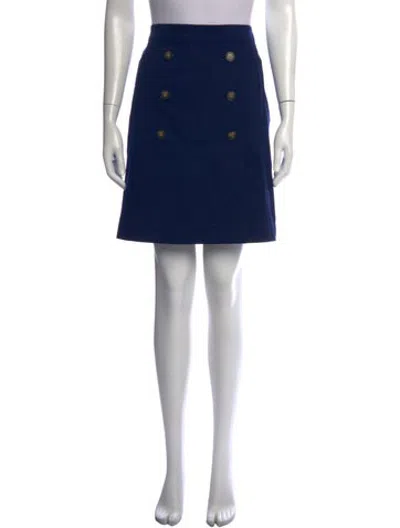Pre-owned Tory Burch Mini Skirt In Blue