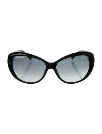 Pre-owned Tory Burch Oversize Gradient Sunglasses In Black