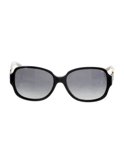 Pre-owned Tory Burch Oversize Gradient Sunglasses In Black