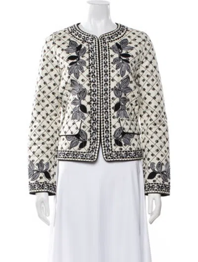 Pre-owned Tory Burch Patterned Jacket W/ Tags In Neutrals