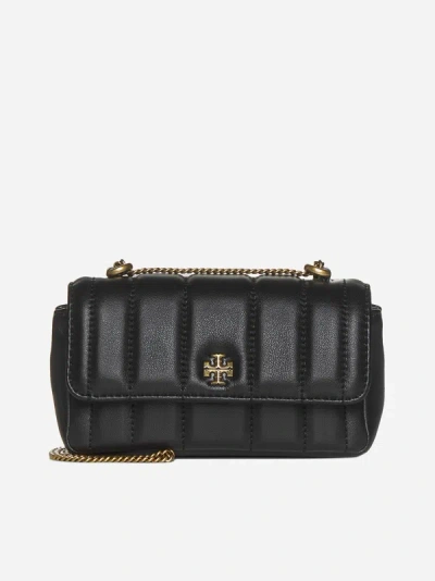 Tory Burch Quilted Leather Mini Bag In Black
