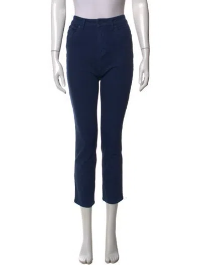Pre-owned Tory Burch Straight Leg Pants In Blue