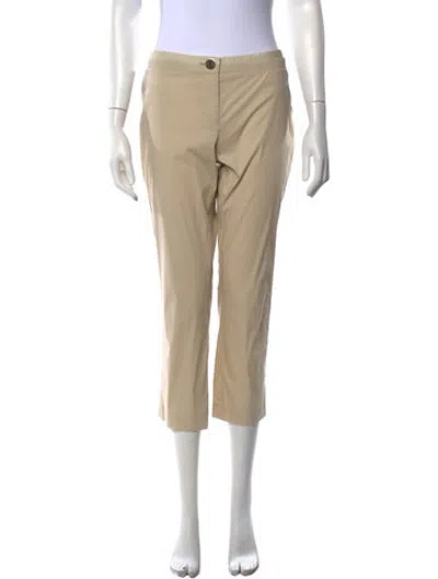 Pre-owned Tory Burch Straight Leg Pants In Neutrals