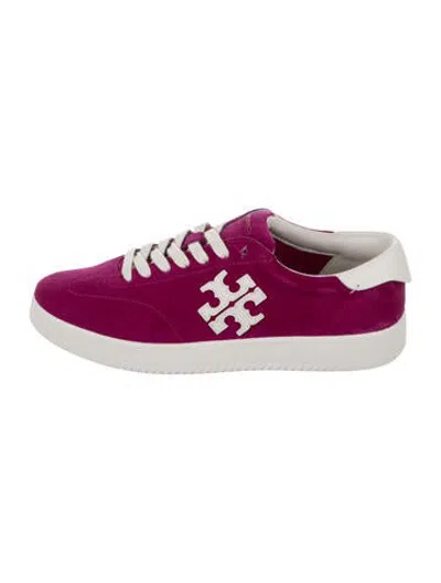 Pre-owned Tory Burch Suede Sneakers W/ Tags In Purple