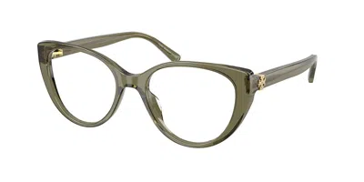 Tory Burch Ty2177u 2085 Women's Glasses Green Size 50 - Free Lenses - Blue Light Block Available In Transparent Olive Green
