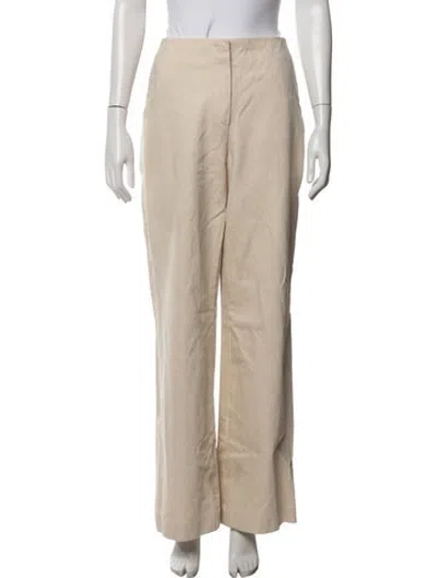 Pre-owned Tory Burch Wide Leg Pants In Neutrals