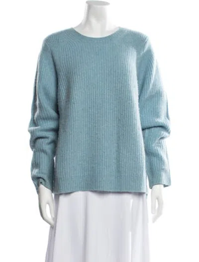 Pre-owned Tory Sport Wool Crew Neck Sweater In Blue