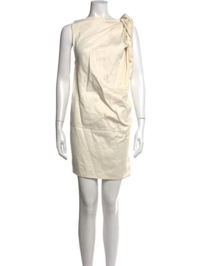 Pre-owned Totême Asymmetrical Mini Dress In Neutrals