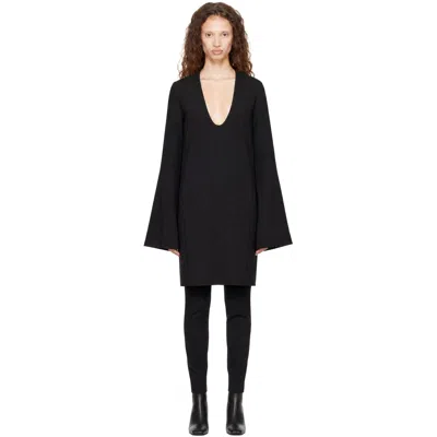 Totême Black Bell-sleeve Minidress