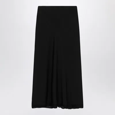 Totême Black Silk Skirt