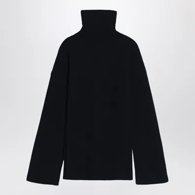 Totême Black Wool Turtleneck Jumper