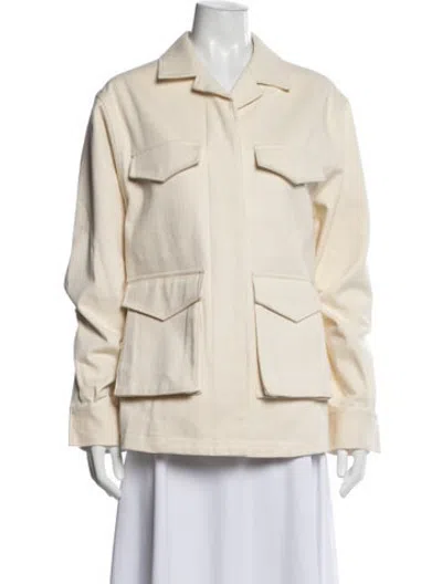 Pre-owned Totême Cotton Army Jacket Utility Jacket In Neutrals
