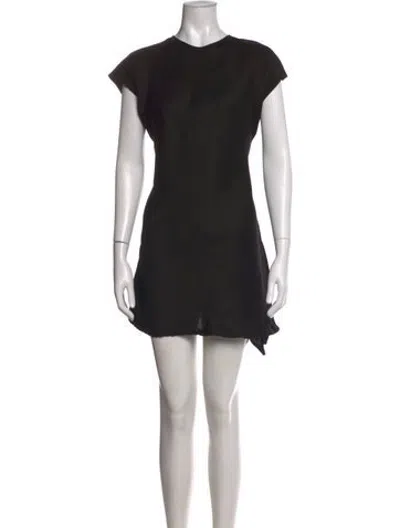 Pre-owned Totême Crew Neck Mini Dress In Black