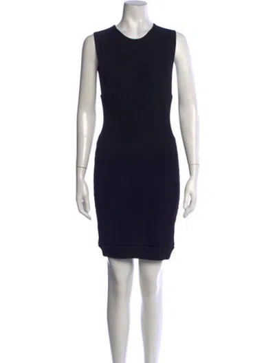 Pre-owned Totême Crew Neck Mini Dress In Black