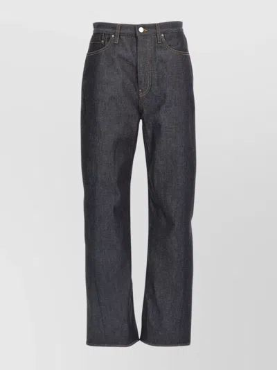 Totême 'curved Seam' Denim Featuring Belt Loops In Black