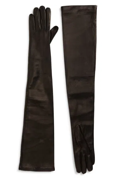 Totême Toteme Lambskin Leather Opera Gloves In Black